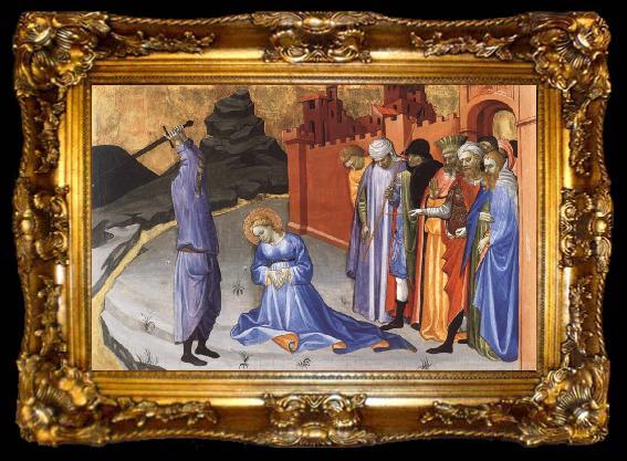framed  Gherardo Starnina The Beheading of Saint Catherine, ta009-2